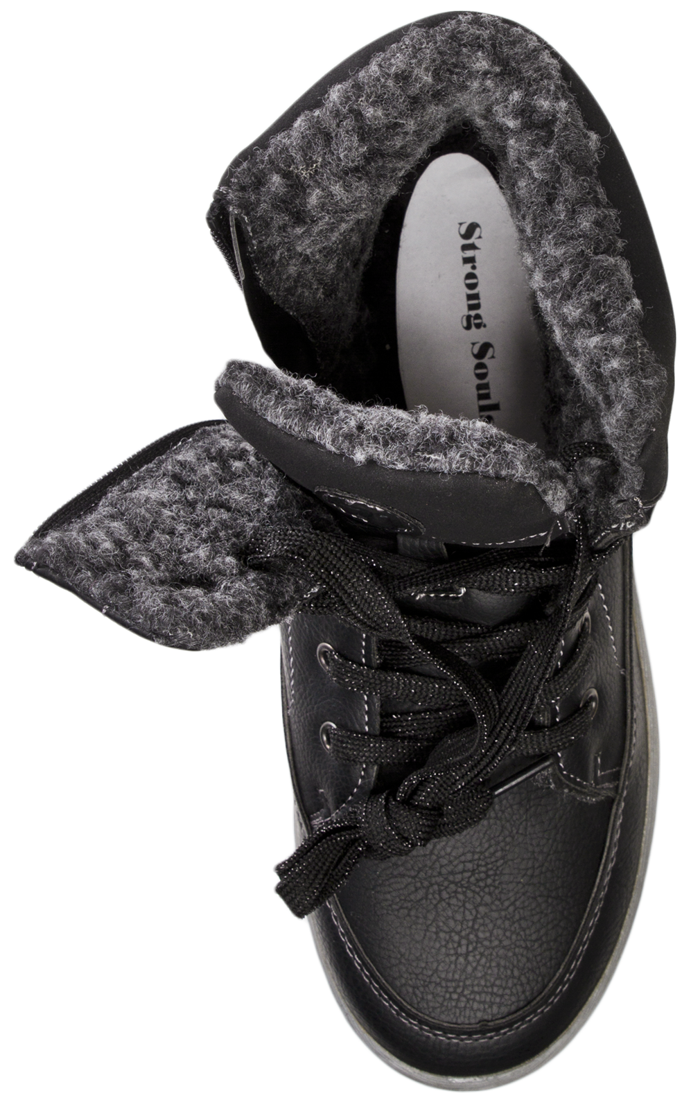 Fleece Lined Hi Tops Ankle Boots Trainers Womens Boys Girls Warm Winter